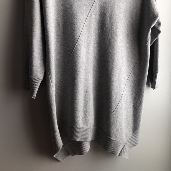 Verve Ami Gray Long Asymmetrical Sweater Shirt Large - Picture 3 of 8